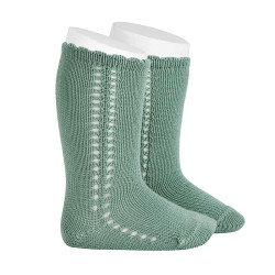 Perle knee-high socks with...