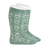 Calze lunghe cotone perle con traforatogeometrico JADE