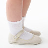Chaussettes unies cerimonie à noeud en relief