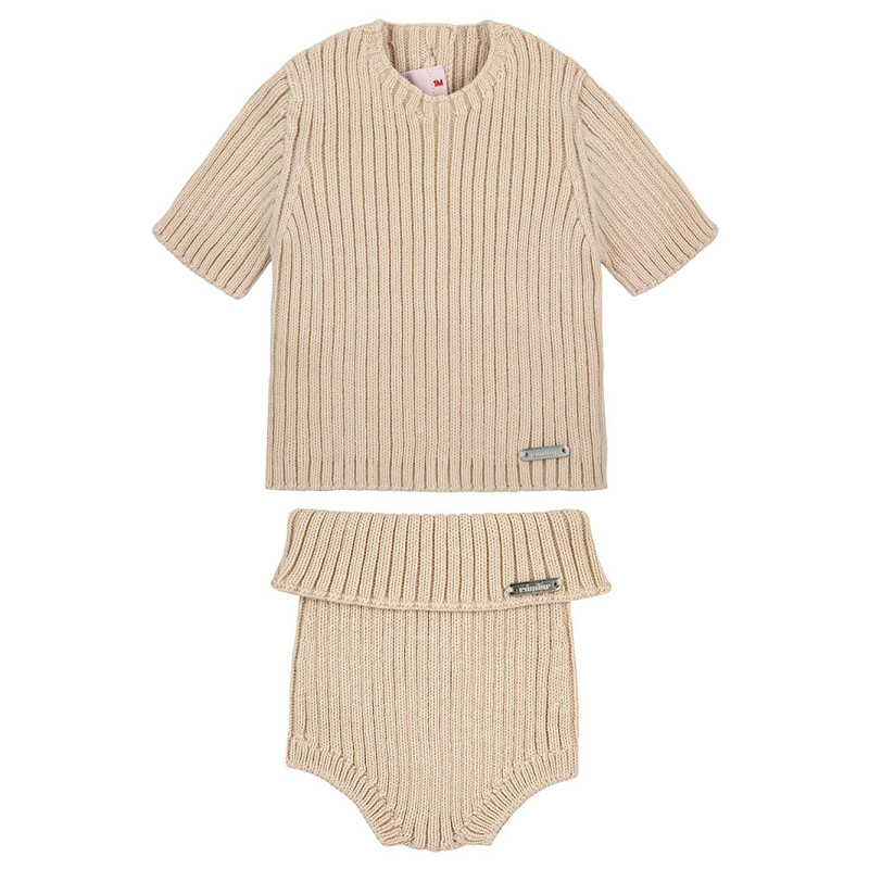 Conjunto canalé (jersey manga corta + culotte) LINO