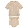 Conjunto canalé (jersey manga corta + culotte) LINO