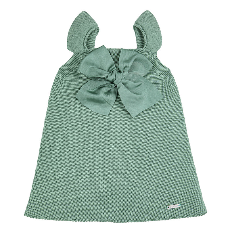 Robe point mousse avec grand noeud grosgrain JADE