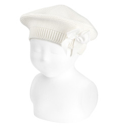 Garter stitch beret with...