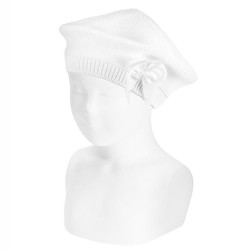 Garter stitch beret with...
