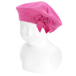 Garter stitch beret with...
