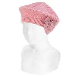 Garter stitch beret with...