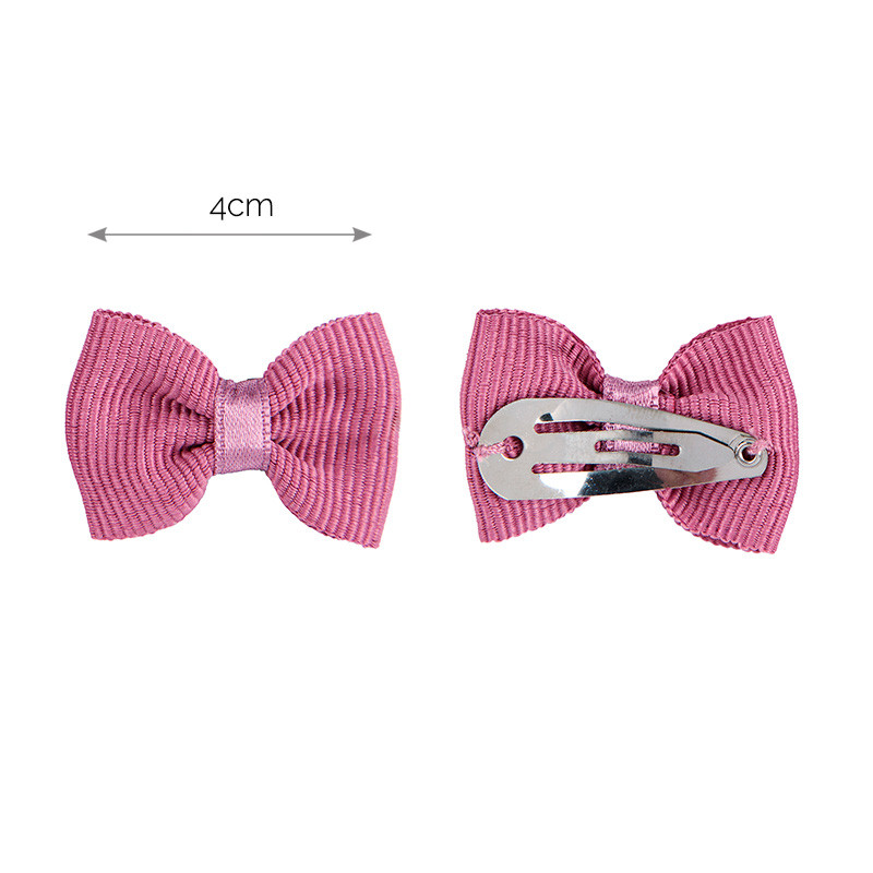 Baby hair clip with ottoman bow (pack 2units) PALE PINK