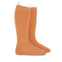 Chaussettes hautes unies en...