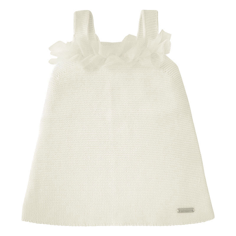 Vestido punto bobo con tul NATA