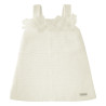 Robe point mousse avec tulle CREME