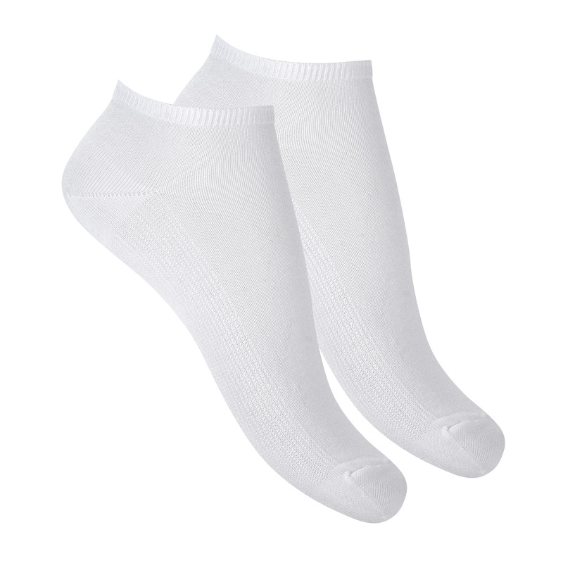 Women plain ankle socks WHITE