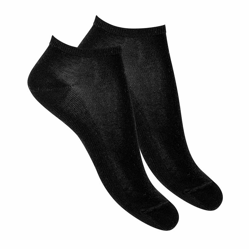 Women plain ankle socks BLACK