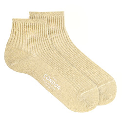 Women rib ankle socks with...