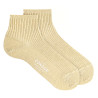 Women rib ankle socks with metallic yarn
