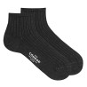 Calcetines tobilleros canalé hombre de bambú