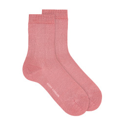 Women linen plain stitch socks