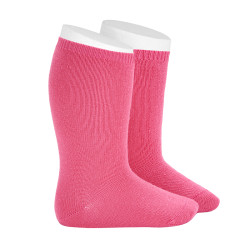Chaussettes hautes unies en...