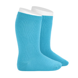 Chaussettes hautes unies en...