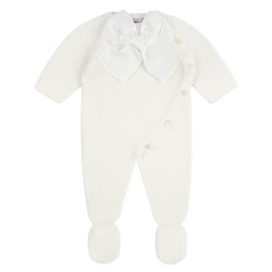 Garter stitch romper with...