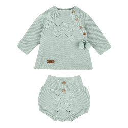 Openwork garter stitch set...