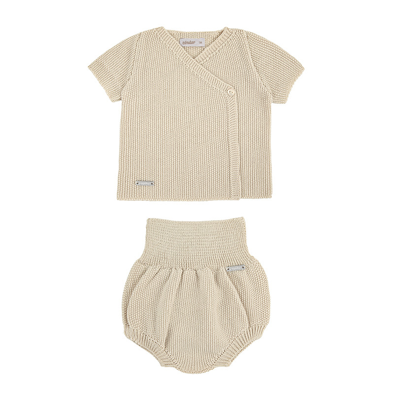 Conjunto grano de arroz (jersey manga corta + culotte) LINO
