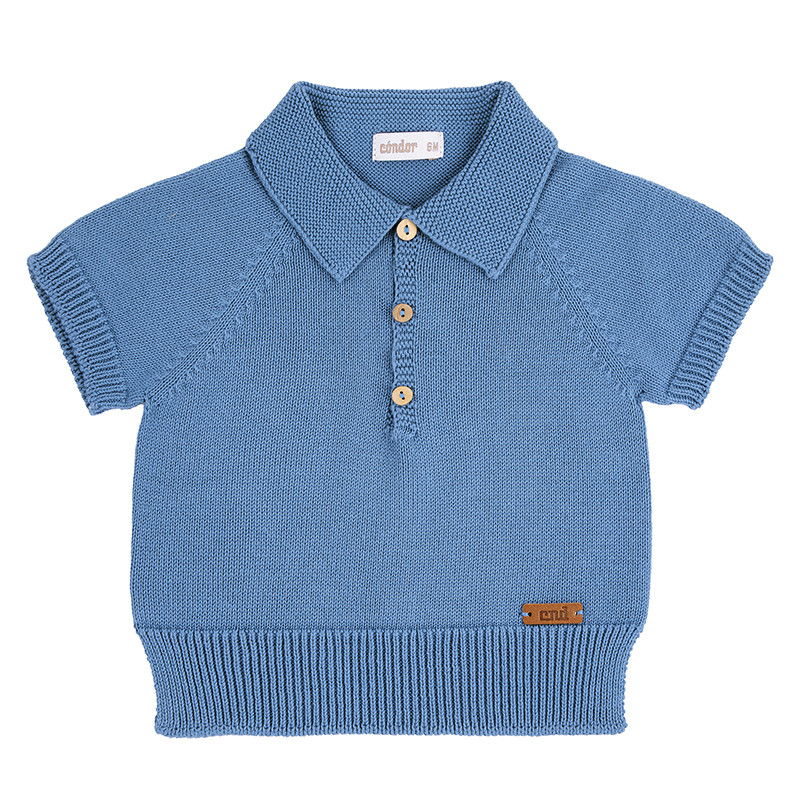 Polo màniga curta de cotó BLAU FRANCES