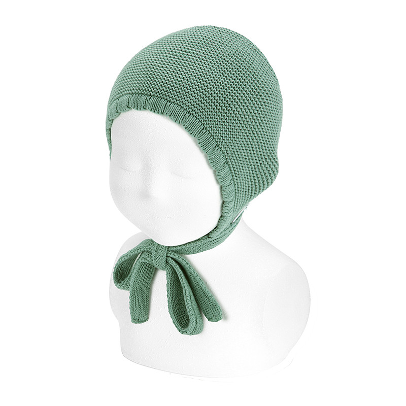 Classic garter stitch bonnet JADE