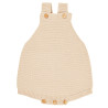 garter stitch baby romper LINEN