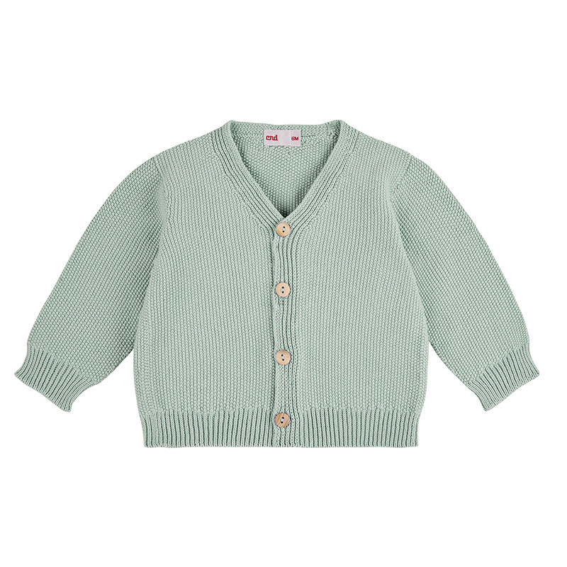 Boys sand stitch cardigan SEA MIST