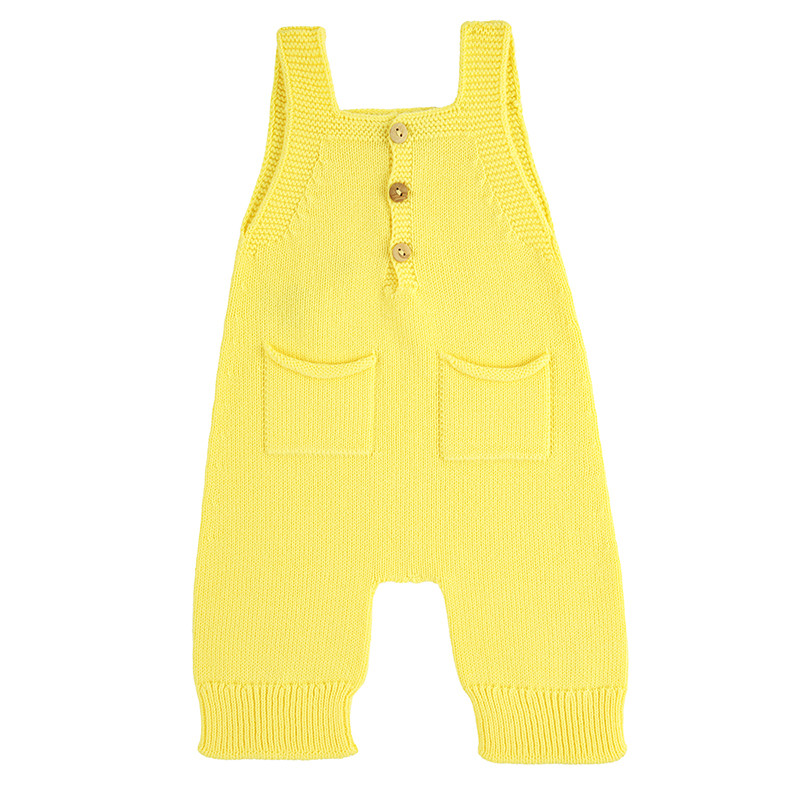 Cotton dungarees with pockets LIMONCELLO