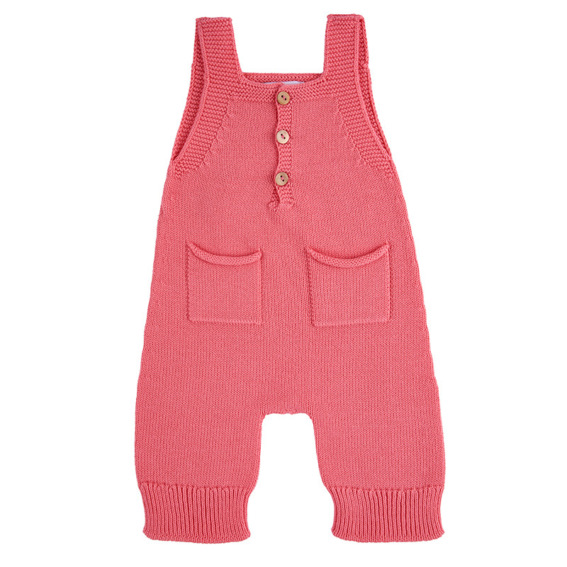 Cotton dungarees with pockets CORALLINE