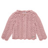 Cardigan ajouré zigzag PALE ROSE