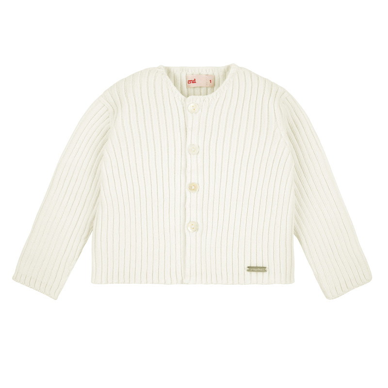 Cardigan a coste LATTE
