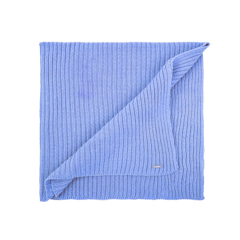 Rib cotton shawl PORCELAIN