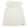 Vestito a punto legaccio con merletto LATTE