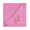 Garter stitch shawl with large grosgrainbow CHEWING GUM