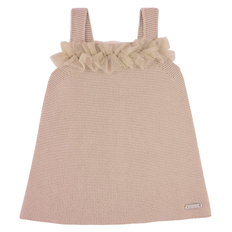 Abito a punto legaccio con tulle LINO