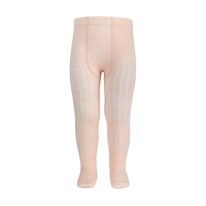 Extrafine merino wool rib tights NUDE
