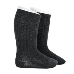 Calze lunghe con trecce NERO