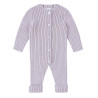 Front opening ribbed rompersuit PEARL