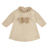 Vestido punto bobo con lazo terciopelo LINO
