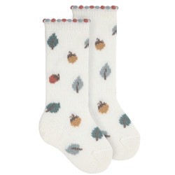 Meias altas lã merino...