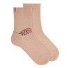 Merino wool-blend socks with floral embroidery MAKE-UP
