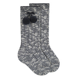 Twisted thread knee socks...