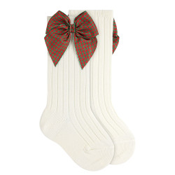 Calcetines altos con cuadro...