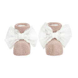 Baby booties with bobbin...