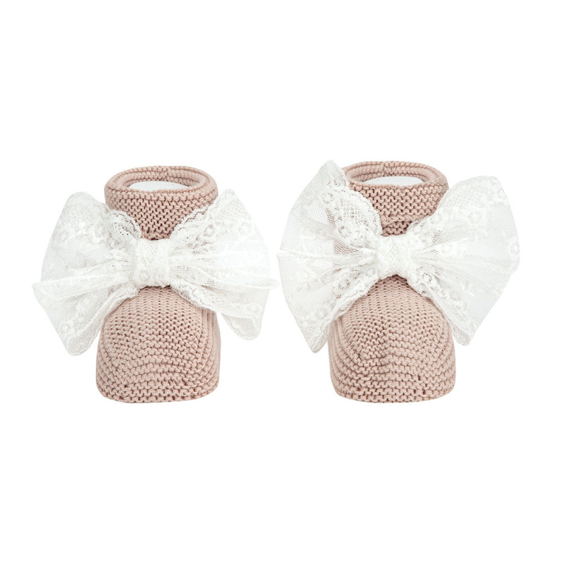 Babbuce con pizzo ROSA ANTICO