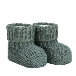 Pearl stitch baby booties...