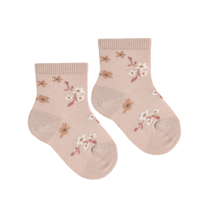 Calcetines flores liberty ROSA EMPOLVADO