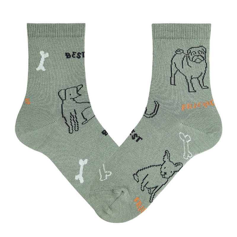 Best friends socks LICHEN GREEN